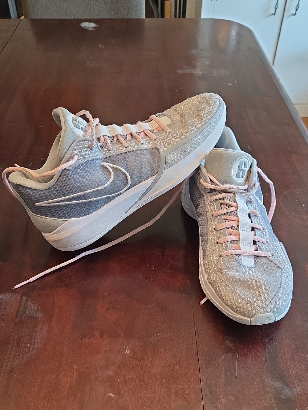 Nike Sabrina 1 Wolf Grey And White.  Women's 10.